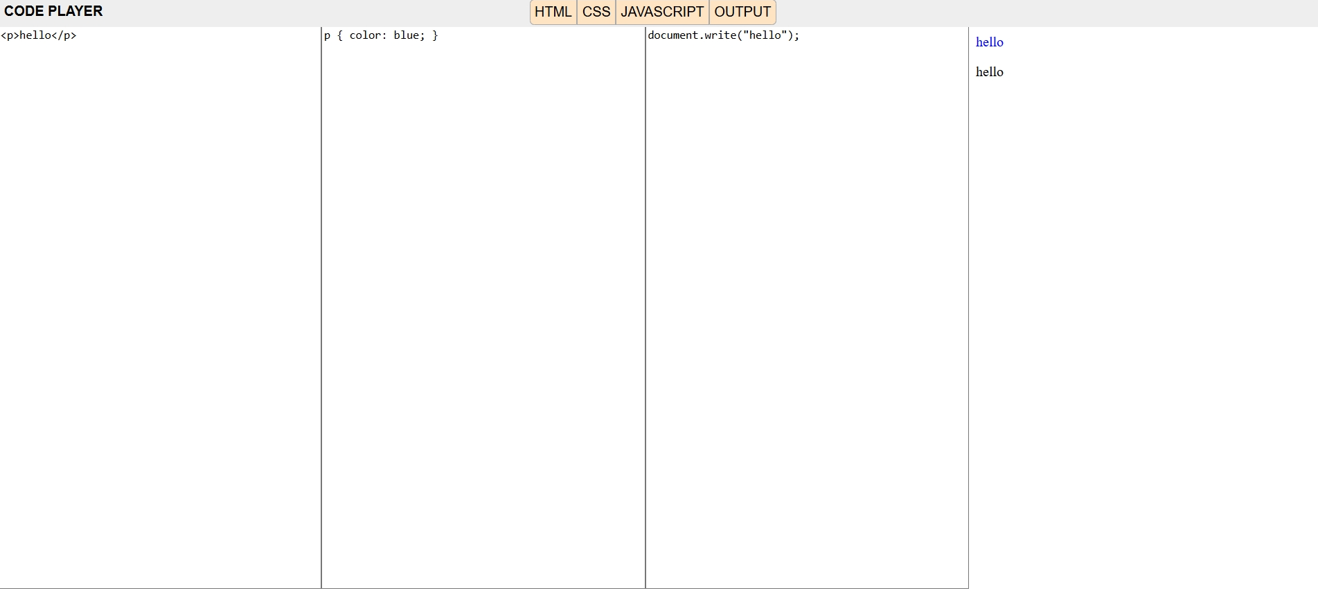 Code Player project